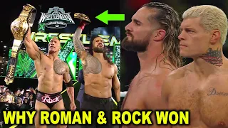 Why Roman Reigns & The Rock Defeated Cody Rhodes & Seth Rollins at WWE WrestleMania 40 Night 1