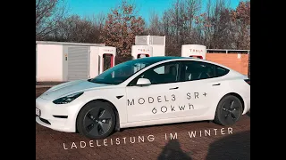 Tesla Model 3 SR+ 60KWH Ladeleistung im Winter