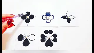 Cómo hacer flores en uñas paso a paso, Distribución de pétalos(Diseños de flores para principiante)