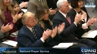President Donald Trump  Attends Inauguration National Prayer Service At The National Cathedral