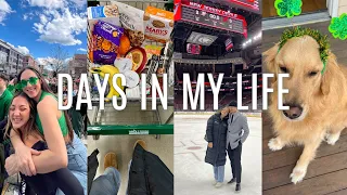 VLOG: boston st paddys day, whole foods haul, + NJ devils home hockey game !