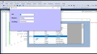 C# tutorial: fill datagridview from sql database and send selected row values to another form