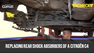 Replacing rear shock absorbers of a Citroën C4