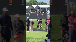 Tiger Woods rips driver on # 18 at Bayhill Arnold Palmer Invitational