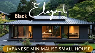 Exploring Japanese Minimalist Small Black House Architecture :with Comfort & Elegant Interior Design