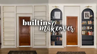 Builtins Makeover | How I Added Arches to our Builtin Bookshelves