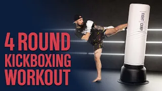 4 Round Kickboxing l At Home Workout With Aaron