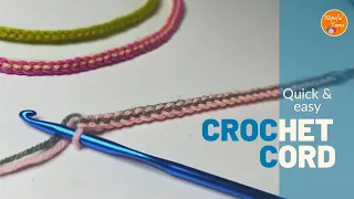 Crochet Cord Tutorial for Beginners ( Faster & Easier than Crochet I -Cord )