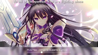 Nightcore - Ava Max - Kings & Queens (Lyrics)