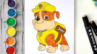 How to Draw Rubble from Paw Patrol | Easy & Fun Drawing | #art #drawing #pawpatrol #cartoon