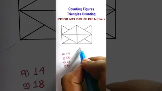 Counting Figures| Triangles Counting SSC CGL MTS CHSL GD RRB PSC | Reasoning Classes| #shorts