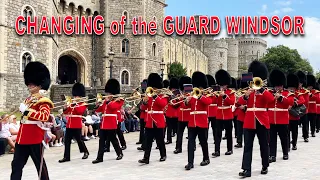 WINDSOR CASTLE GUARD Number 9 Company Irish Guards - Band of the Scots Guards 29th Jul 2023