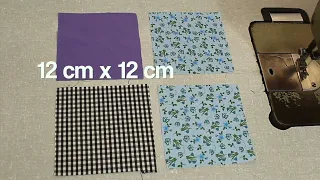 Patchwork - How to sew a square quickly 🔥 BEGINNER TIP #patchwork #diy