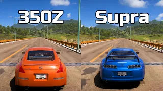Forza Horizon 5: Nissan 350Z vs Toyota Supra RZ - Drag Race