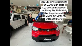 HABOL TAYO BAGSAK PRESYO AT MALAKING CASH DISCOUNT PARA SA SUZUKI SPRESSO AGS 2024 MODEL.