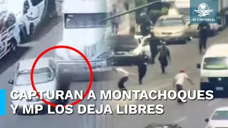 Tras persecución, policías detienen a banda de montachoques y MP los libera