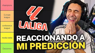 REACCIONANDO a MI PREDICCIÓN de LA LIGA 23/24 (ME PARTO DE RISA)