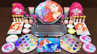 Mixing Pink Disney Princess Makeup and Eyeshadow into Slime ASMR! Satisfying Slime Video #629