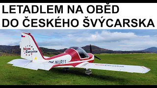 Letadlem na oběd do Českého Švýcarska / Letecký vlog10 CZ/SK