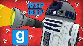 Gmod: R2D2 Seeker, Super Dark Map, Secret Closet Place! (Garry's Mod Hide and Seek - Comedy Gaming)