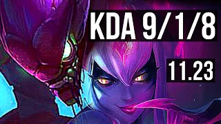 KHA'ZIX vs EVELYNN (JNG) | 9/1/8, 600+ games | NA Diamond | 11.23