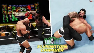 WWE 2K20 SIMULATION: Roman Reigns vs Goldberg | Elimination Chamber 2022 Highlights