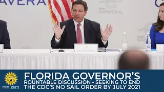 Florida Governor DeSantis Holds Roundtable Conference With Cruise Executives