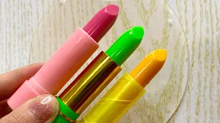 Lipstick slime! Coloring Slime with Lipsticks! Makeup Slime