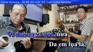 Đường xa ướt mưa - KARAOKE  Tone Nam Guitar Eb