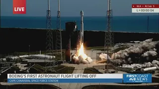 Boeing's first astronaut flight lifts off from Cape Canaveral Space Force Station