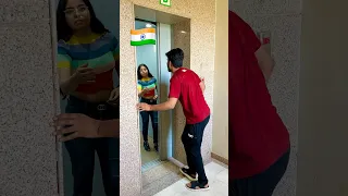 India🇮🇳 Vs America🇺🇸 ~ While using Elevator 😇 #priyalkukreja #shorts