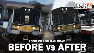 BEFORE vs AFTER - Long Island Rail Road (1.0 vs 2.0) - Train Sim World 4