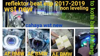 reflektor beat 2017-2019 wst new non leveling sinar otomotif