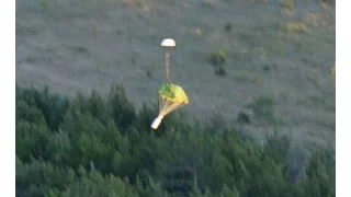 CanSat in Russia. Test a parachute. Start with a catapult.