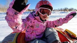 SNOW DAY!!  Adley & Niko play with winter toys! feeding animals! surprise cabin vacation with kids!