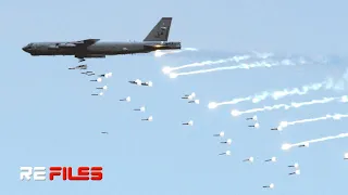 See 4 US B-52 and B-2 Spirit bombers flew in preparation for the aerial bombardment
