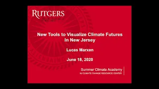 New Tools to Visualize & Map Climate Futures in New Jersey