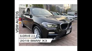 2019 BMW X3 SDrive 2 0  VSWAUTOS  Octubre 2023