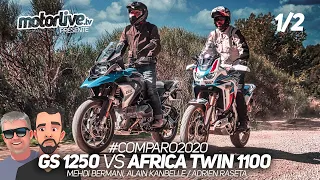 AFRICA TWIN 1100 vs GS 1250 2020 (1/2) : LA HONDA OU LA BMW ? | DUEL MOTORLIVE