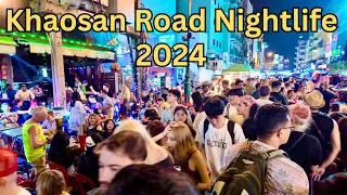 Nightlife On Khaosan Road 4K Bangkok Thailand