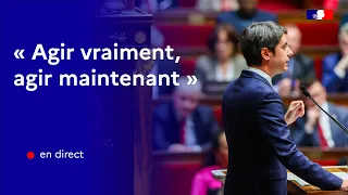 Déclaration de politique générale de Gabriel Attal