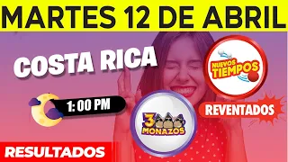 Sorteo 1:00pm Nuevos Tiempos y 3 Monazos Medio día del martes 12 de abril del 2022