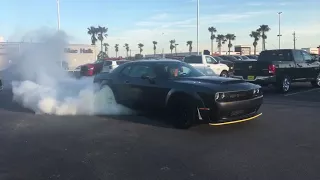 The proper way to leave a dealership in a Dodge Demon...