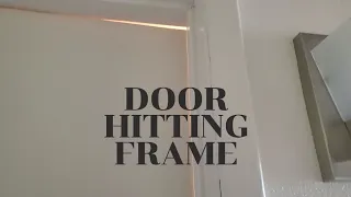 HOW TO FIX DOOR STICKING OR RUBBING FRAME. #diydoorrepair, #hingerepair, #stickydoor,