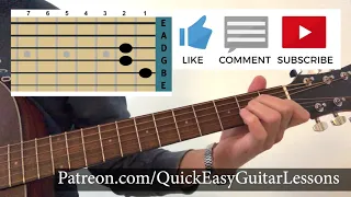 How to play “While my guitar gently weeps” Beatles acoustic guitar lesson, tutorial, tabs, cover