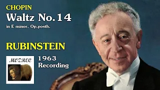 ショパン Chopin: ワルツ 第14番 ホ短調 Waltz No. 14 遺作 Op. posth./ルービンシュタイン Rubinstein 1963/レコード/高音質