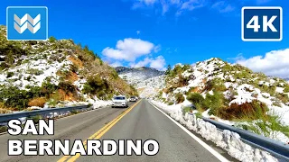 [4K] Driving at Snowy San Bernardino Mountains via Hwy 330 in California USA Scenic Drive