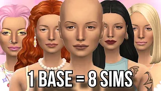 1 BASE = 8 SIMS DIFFÉRENTS (sous covid mdr 🦠) | sims 4 challenge CUS