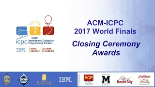 ACM ICPC World Finals 2017 Closing Ceremony