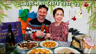 M&S CHRISTMAS TASTE TEST 2023 | Taste Testing New In Christmas Food M&S